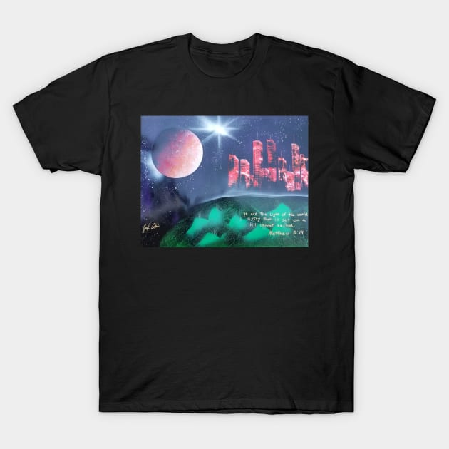 City on a hill T-Shirt by JMC Designs 